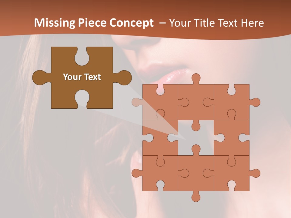 Gesicht Attraktiv Sinnlich PowerPoint Template