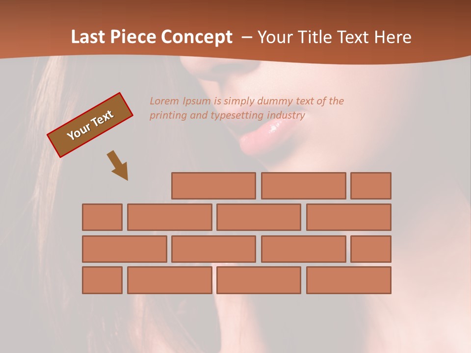 Gesicht Attraktiv Sinnlich PowerPoint Template