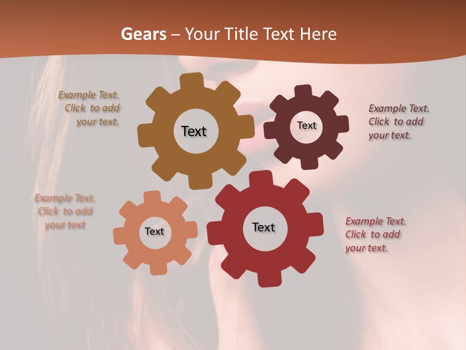 Gesicht Attraktiv Sinnlich PowerPoint Template