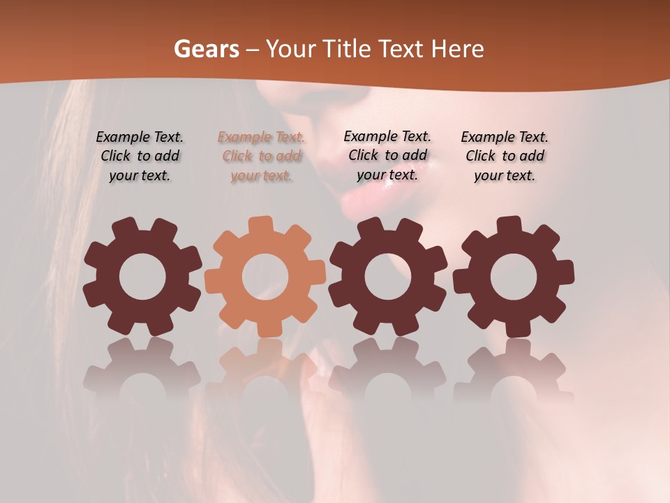 Gesicht Attraktiv Sinnlich PowerPoint Template