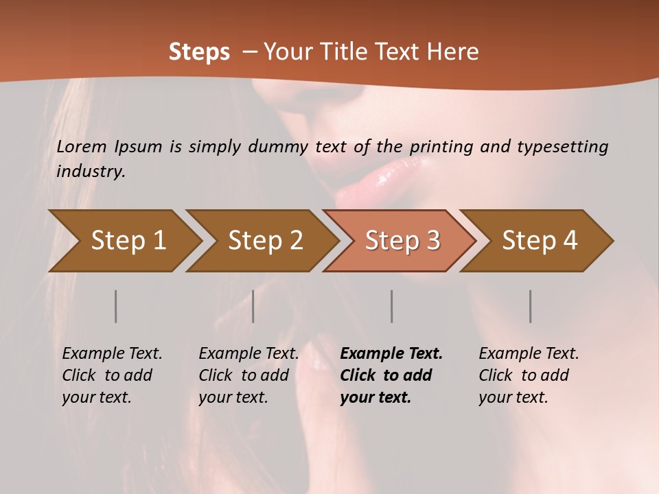 Gesicht Attraktiv Sinnlich PowerPoint Template