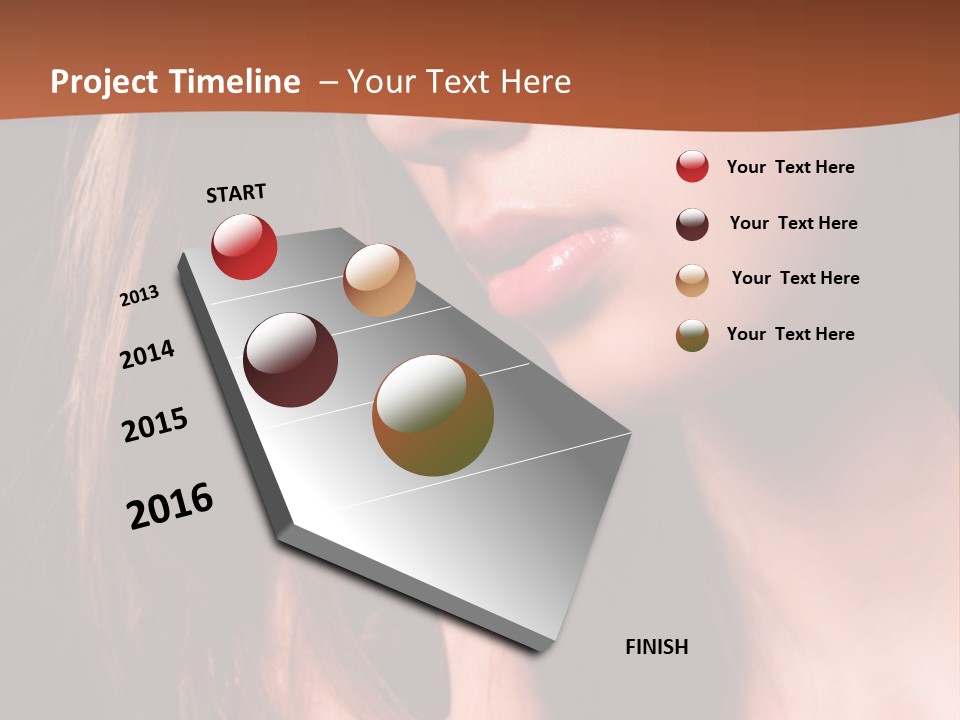 Gesicht Attraktiv Sinnlich PowerPoint Template