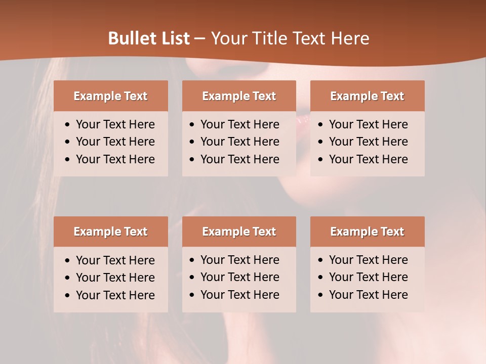 Gesicht Attraktiv Sinnlich PowerPoint Template
