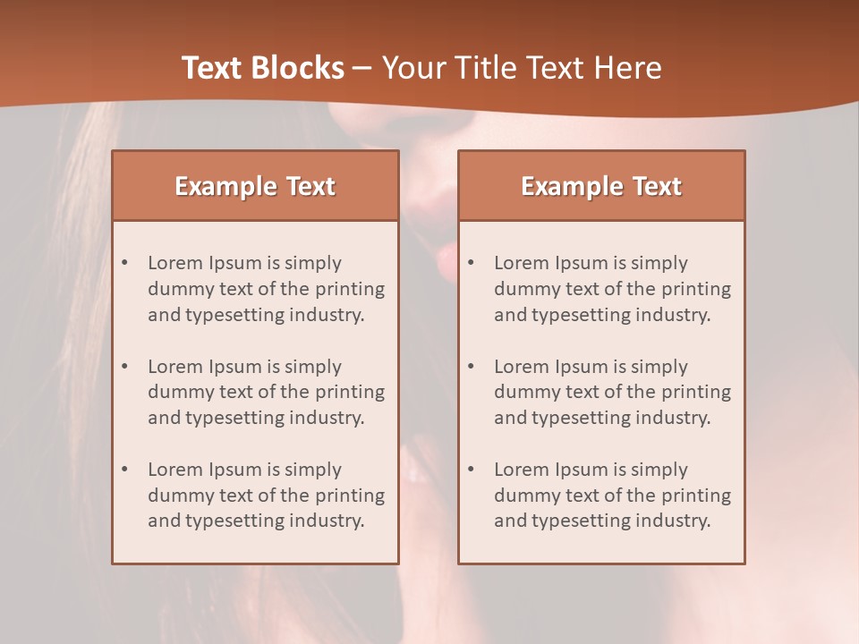 Gesicht Attraktiv Sinnlich PowerPoint Template