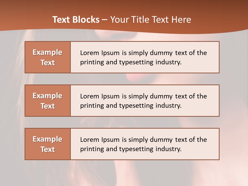Gesicht Attraktiv Sinnlich PowerPoint Template