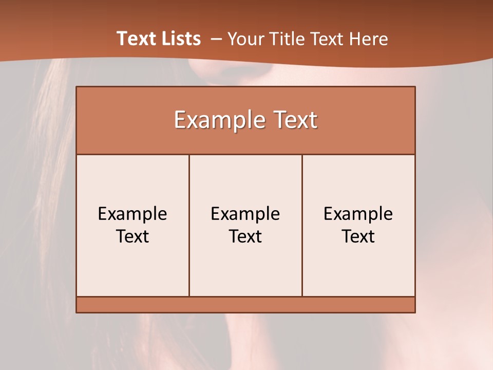 Gesicht Attraktiv Sinnlich PowerPoint Template
