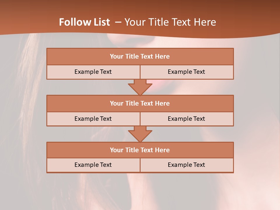 Gesicht Attraktiv Sinnlich PowerPoint Template