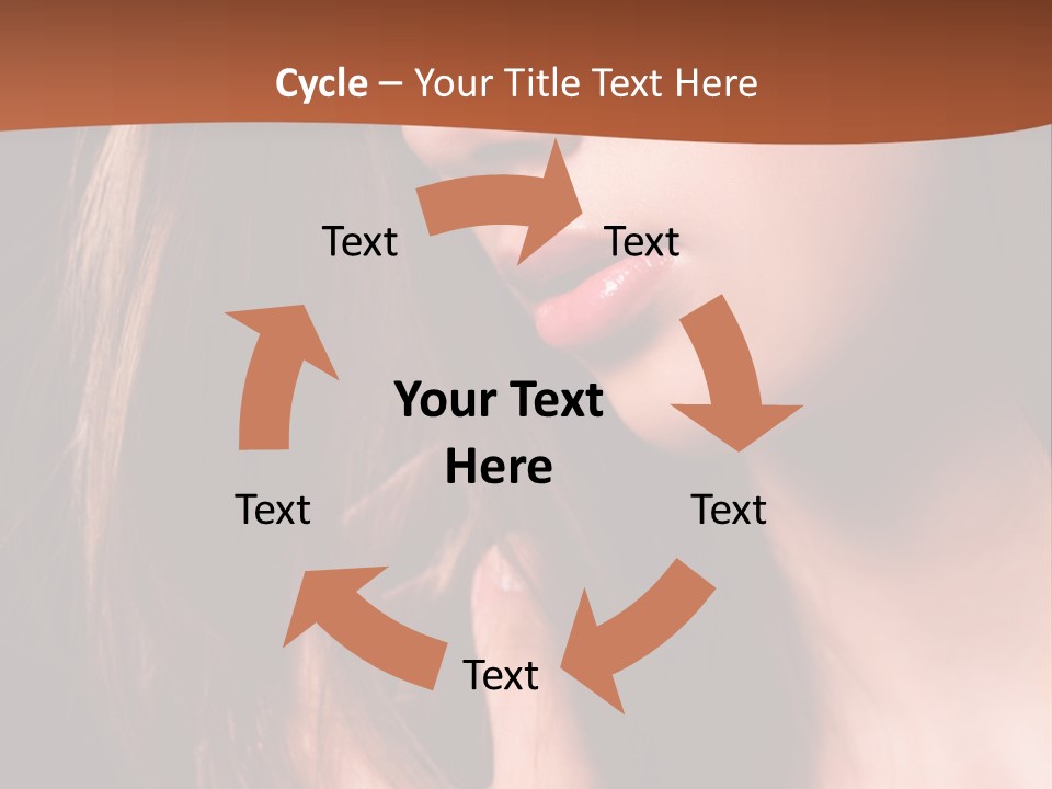 Gesicht Attraktiv Sinnlich PowerPoint Template