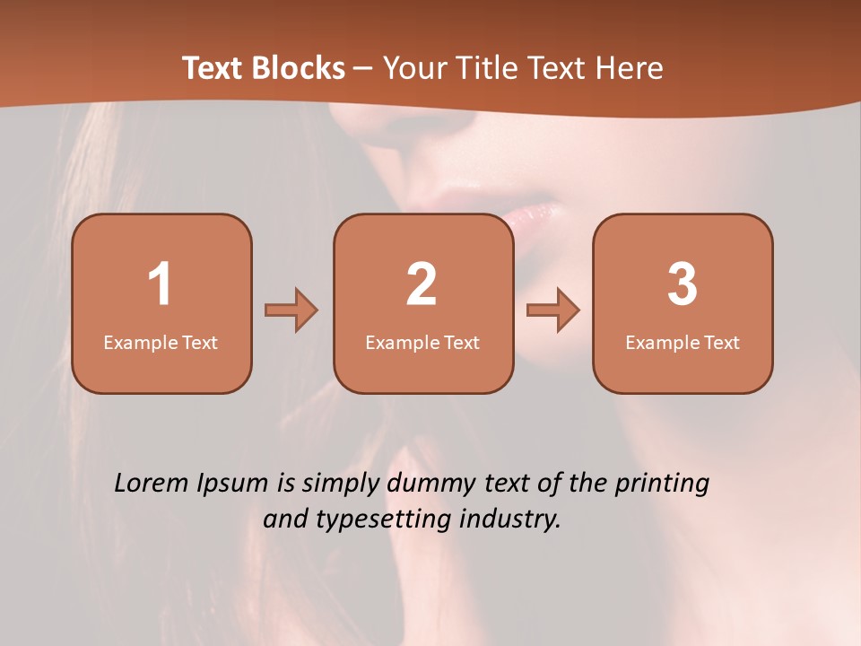 Gesicht Attraktiv Sinnlich PowerPoint Template