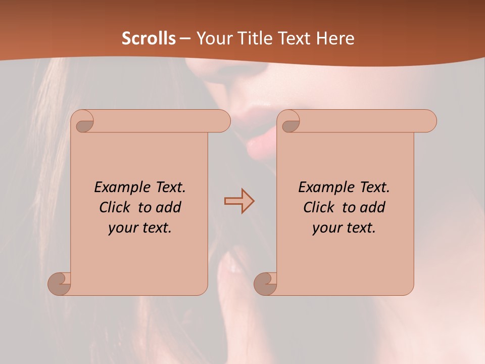 Gesicht Attraktiv Sinnlich PowerPoint Template