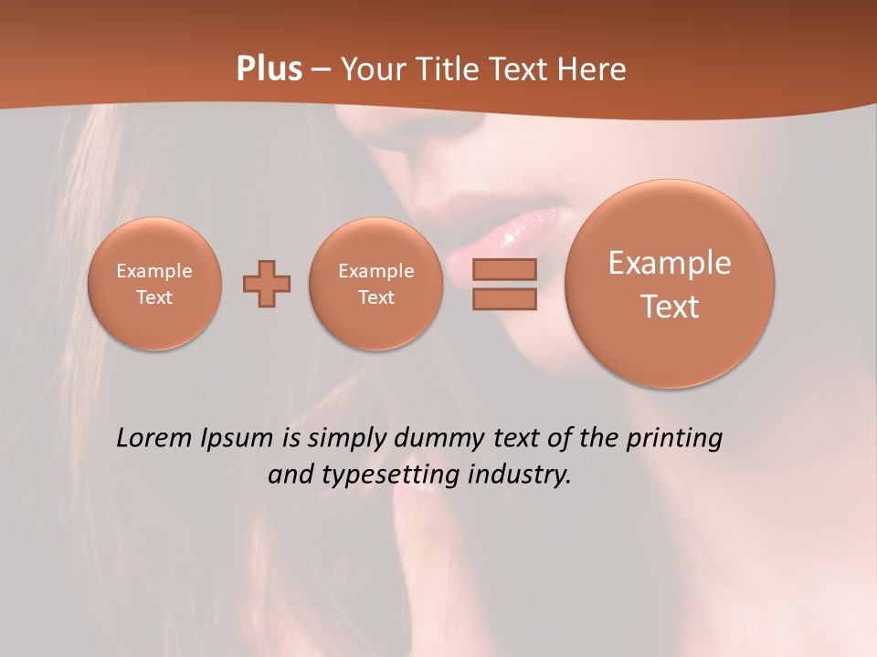Gesicht Attraktiv Sinnlich PowerPoint Template