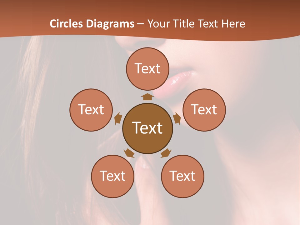 Gesicht Attraktiv Sinnlich PowerPoint Template