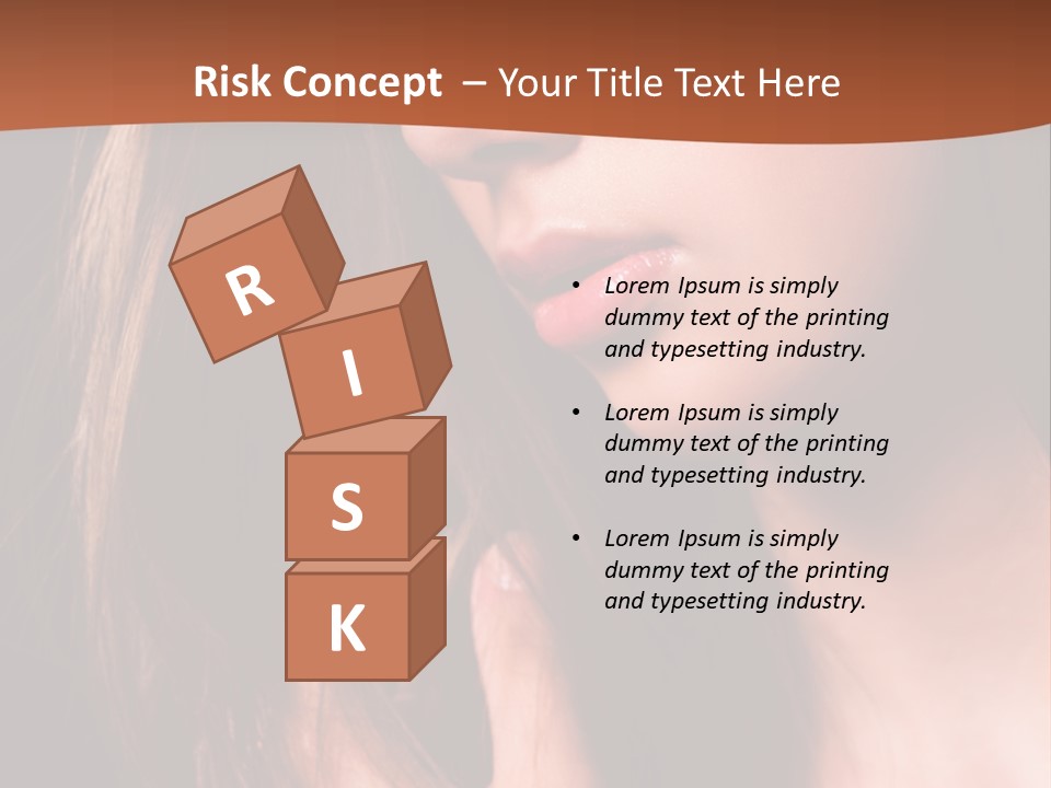 Gesicht Attraktiv Sinnlich PowerPoint Template