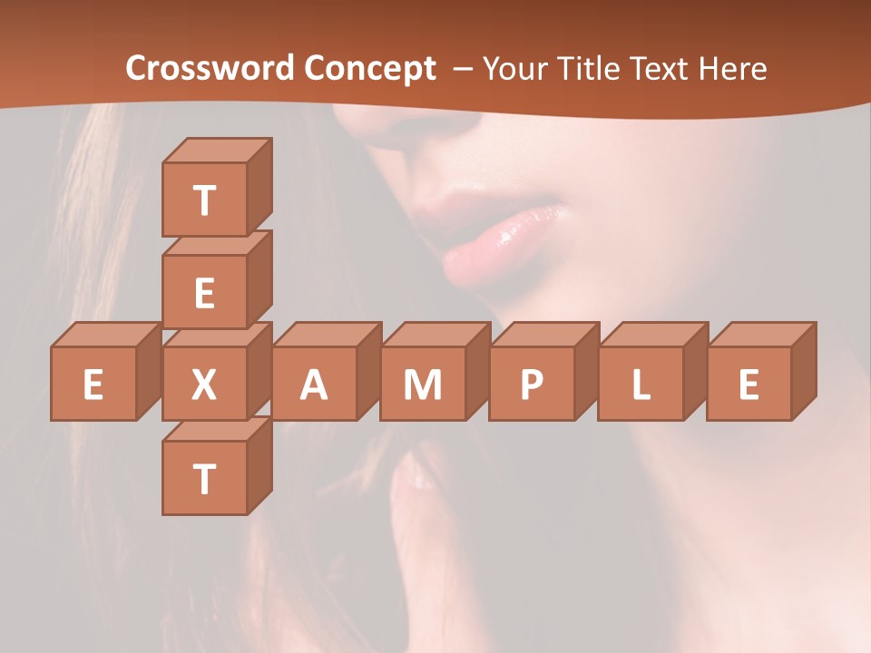 Gesicht Attraktiv Sinnlich PowerPoint Template