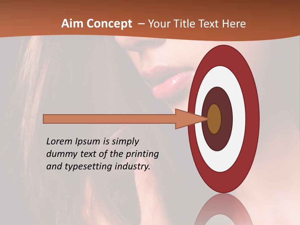 Gesicht Attraktiv Sinnlich PowerPoint Template