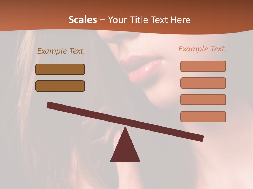 Gesicht Attraktiv Sinnlich PowerPoint Template