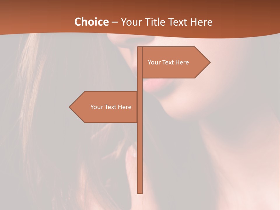Gesicht Attraktiv Sinnlich PowerPoint Template