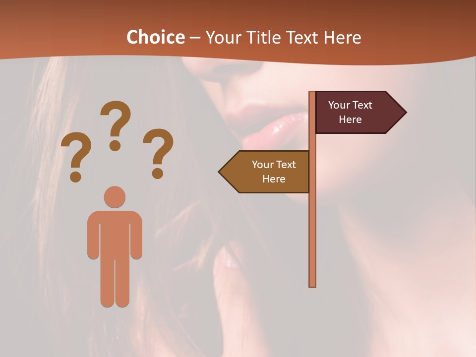 Gesicht Attraktiv Sinnlich PowerPoint Template