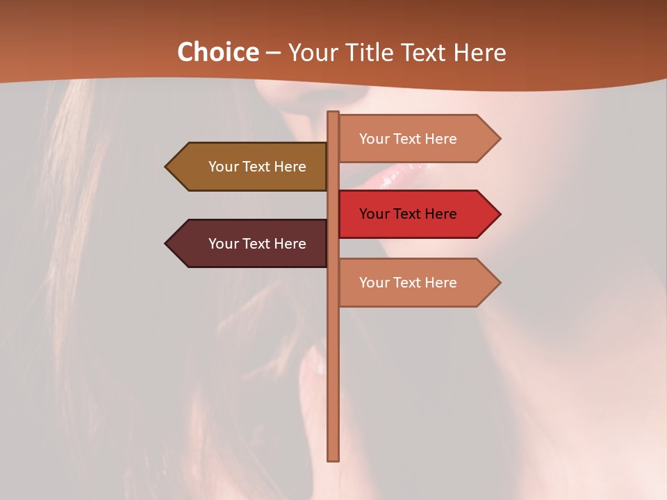 Gesicht Attraktiv Sinnlich PowerPoint Template