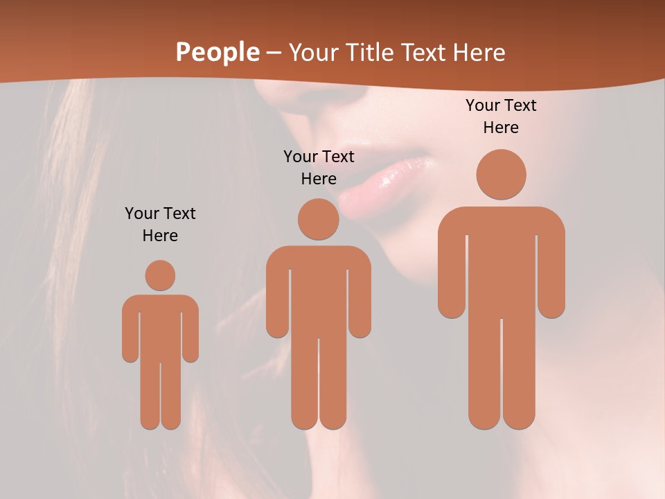 Gesicht Attraktiv Sinnlich PowerPoint Template