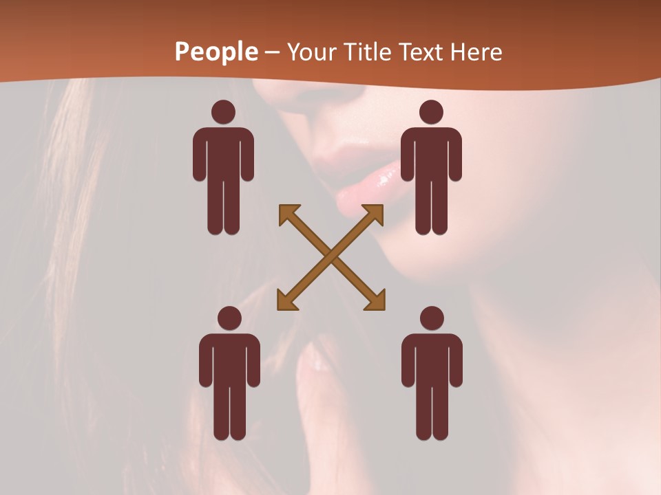 Gesicht Attraktiv Sinnlich PowerPoint Template