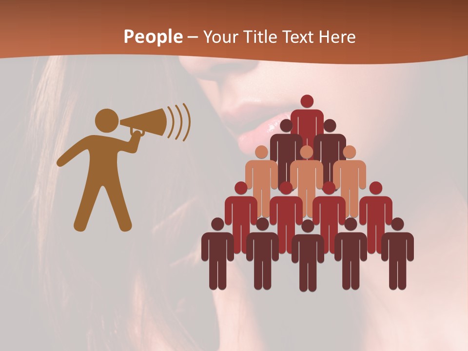 Gesicht Attraktiv Sinnlich PowerPoint Template