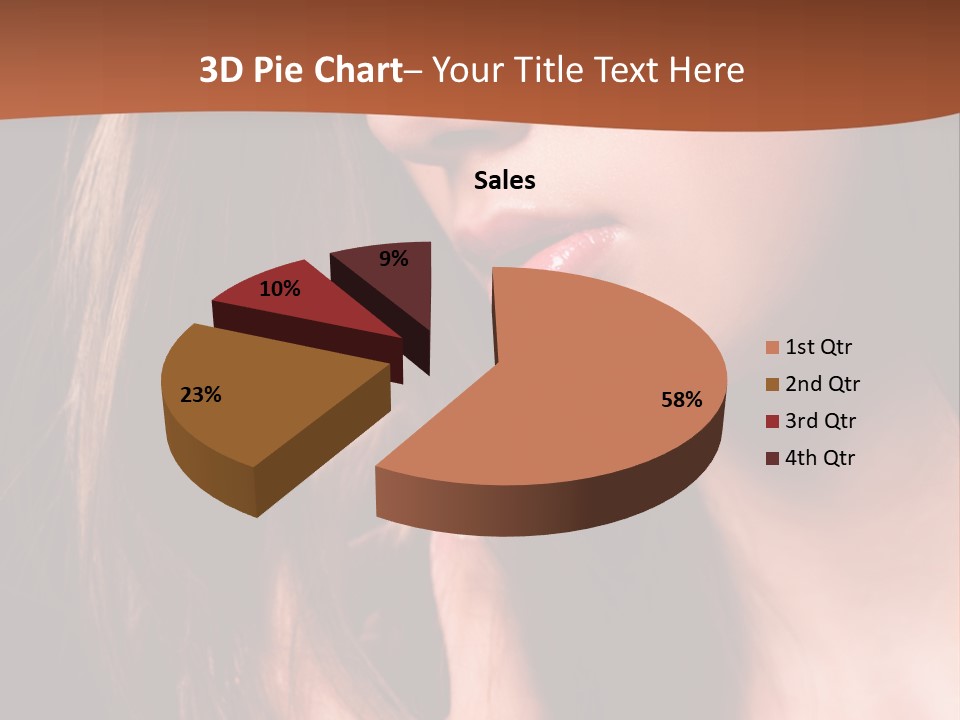 Gesicht Attraktiv Sinnlich PowerPoint Template