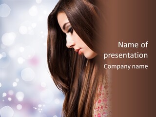 Make Up Junge Frau Sinnlich PowerPoint Template