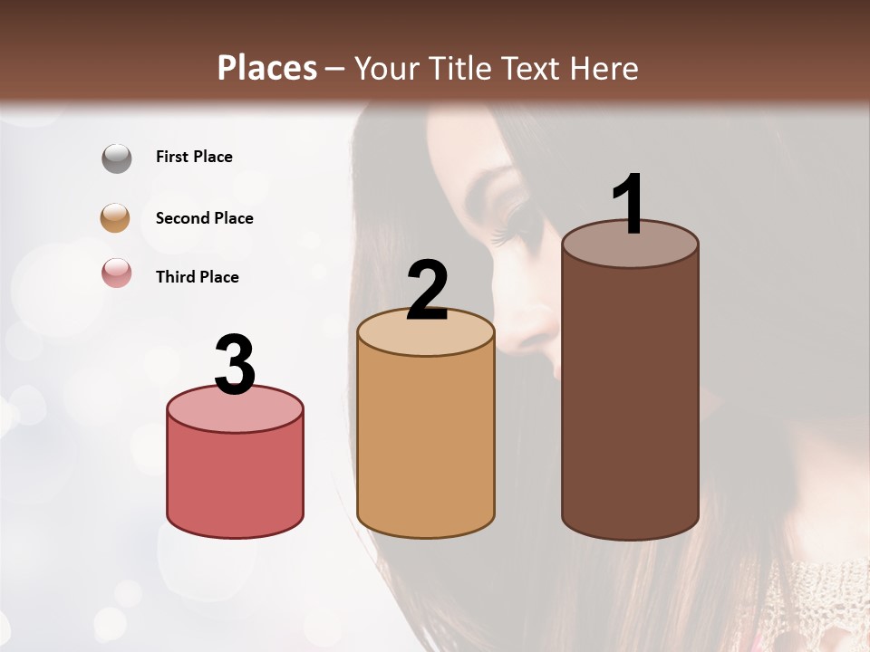 Make Up Junge Frau Sinnlich PowerPoint Template