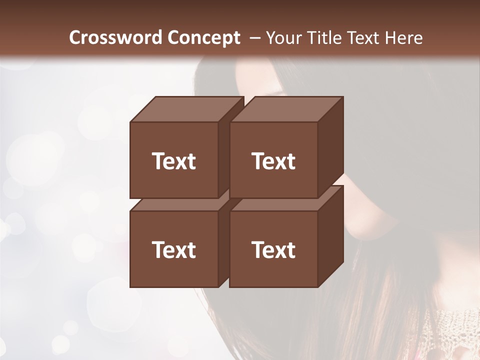 Make Up Junge Frau Sinnlich PowerPoint Template