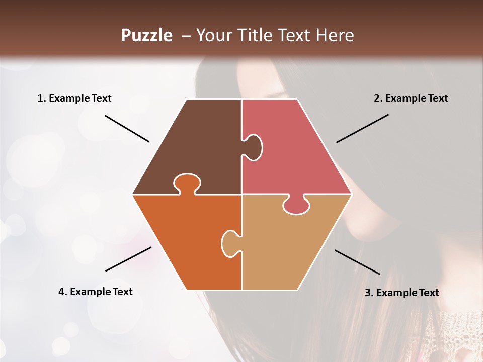 Make Up Junge Frau Sinnlich PowerPoint Template