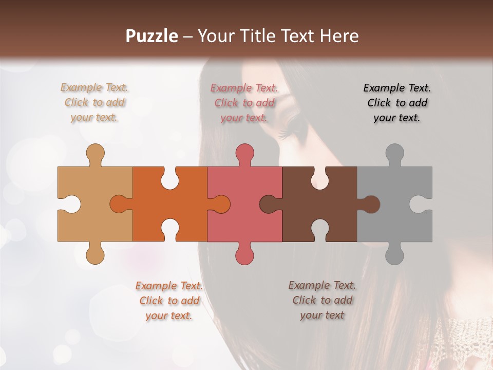 Make Up Junge Frau Sinnlich PowerPoint Template