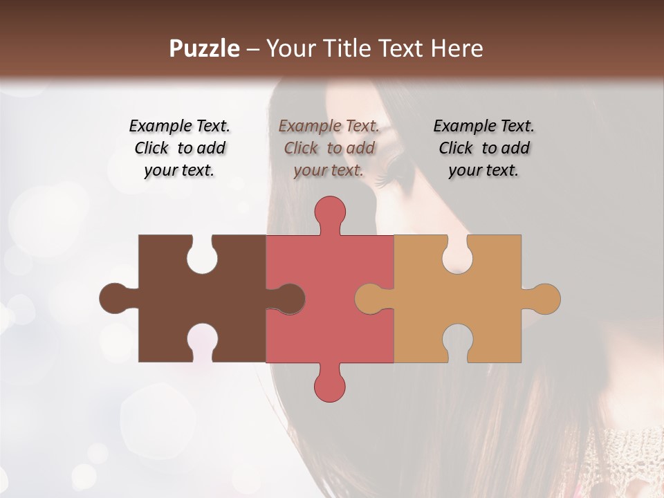 Make Up Junge Frau Sinnlich PowerPoint Template