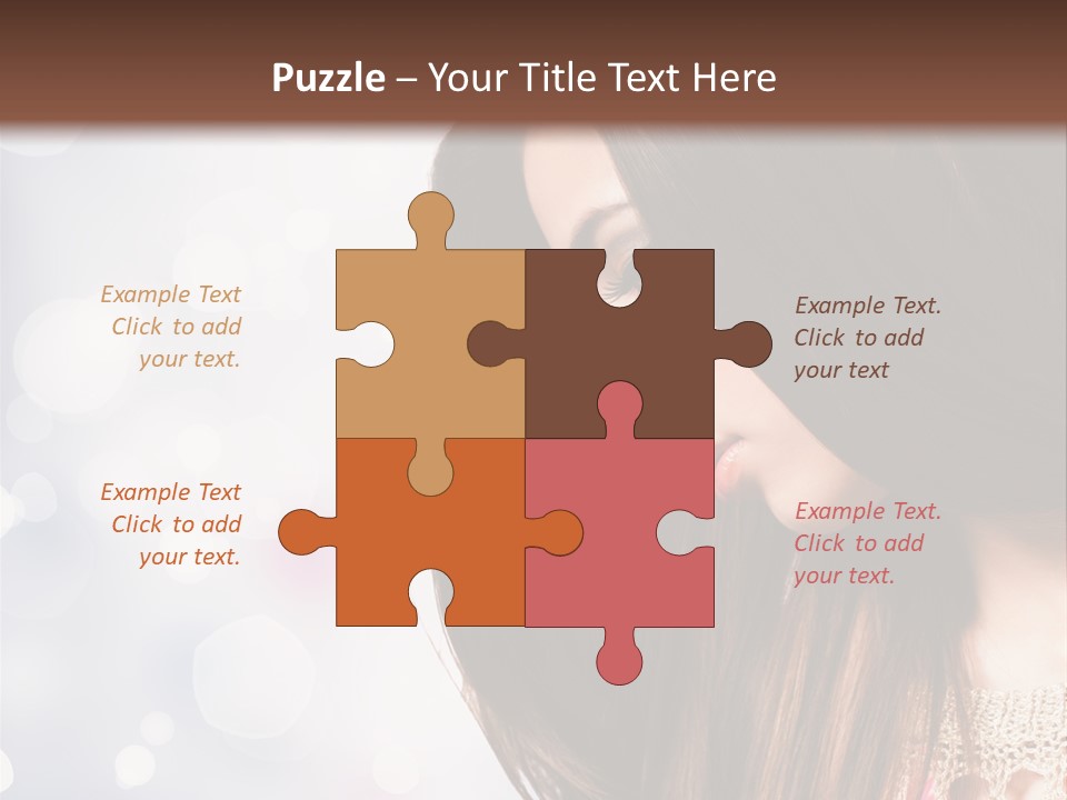 Make Up Junge Frau Sinnlich PowerPoint Template