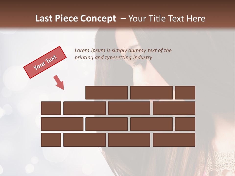 Make Up Junge Frau Sinnlich PowerPoint Template