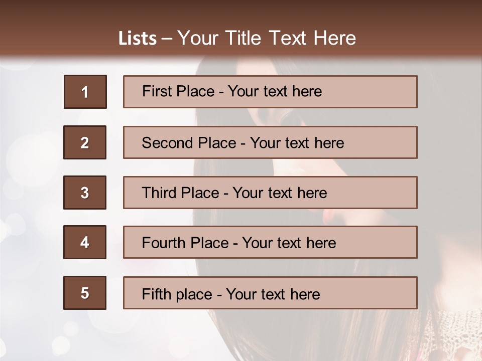 Make Up Junge Frau Sinnlich PowerPoint Template
