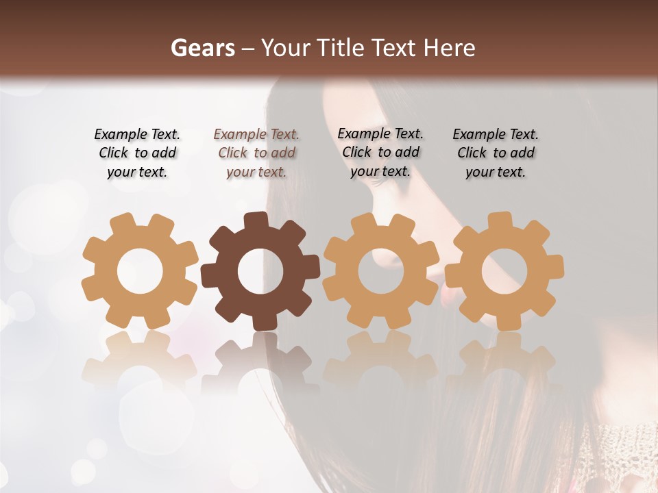 Make Up Junge Frau Sinnlich PowerPoint Template