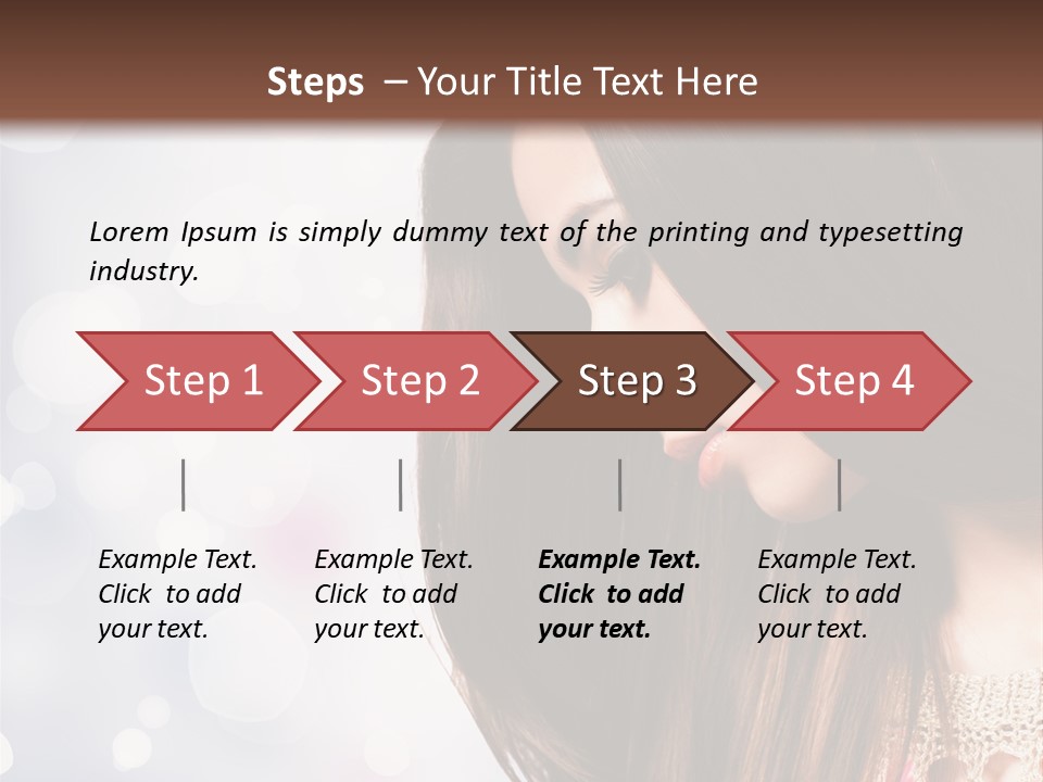 Make Up Junge Frau Sinnlich PowerPoint Template