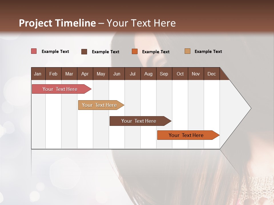 Make Up Junge Frau Sinnlich PowerPoint Template