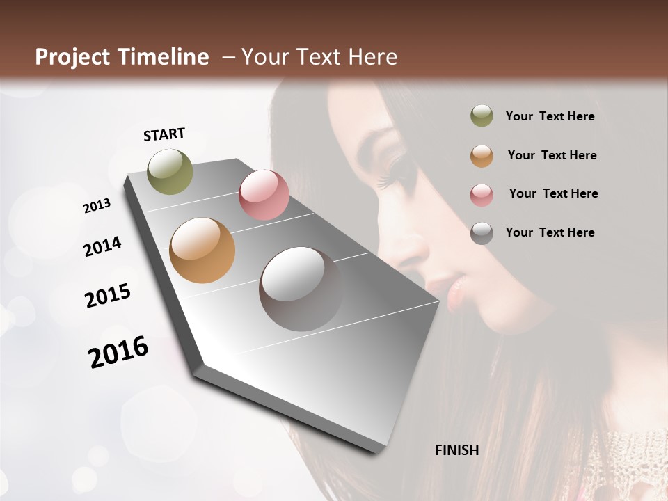 Make Up Junge Frau Sinnlich PowerPoint Template