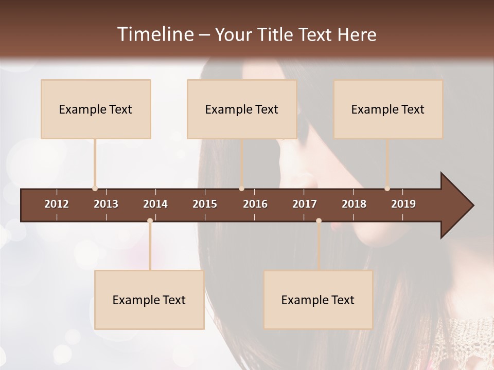 Make Up Junge Frau Sinnlich PowerPoint Template