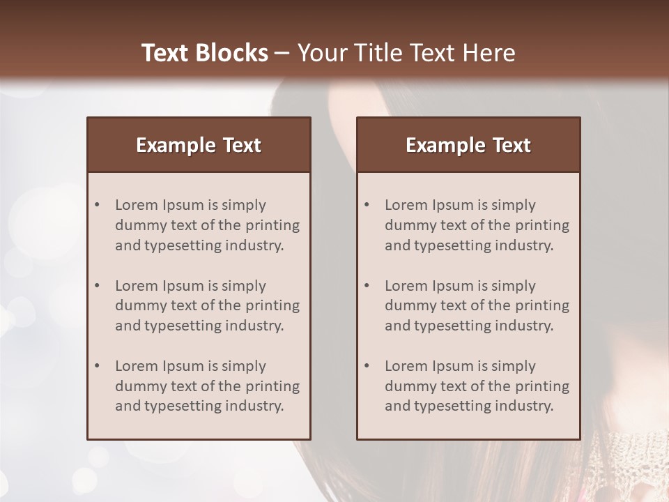 Make Up Junge Frau Sinnlich PowerPoint Template