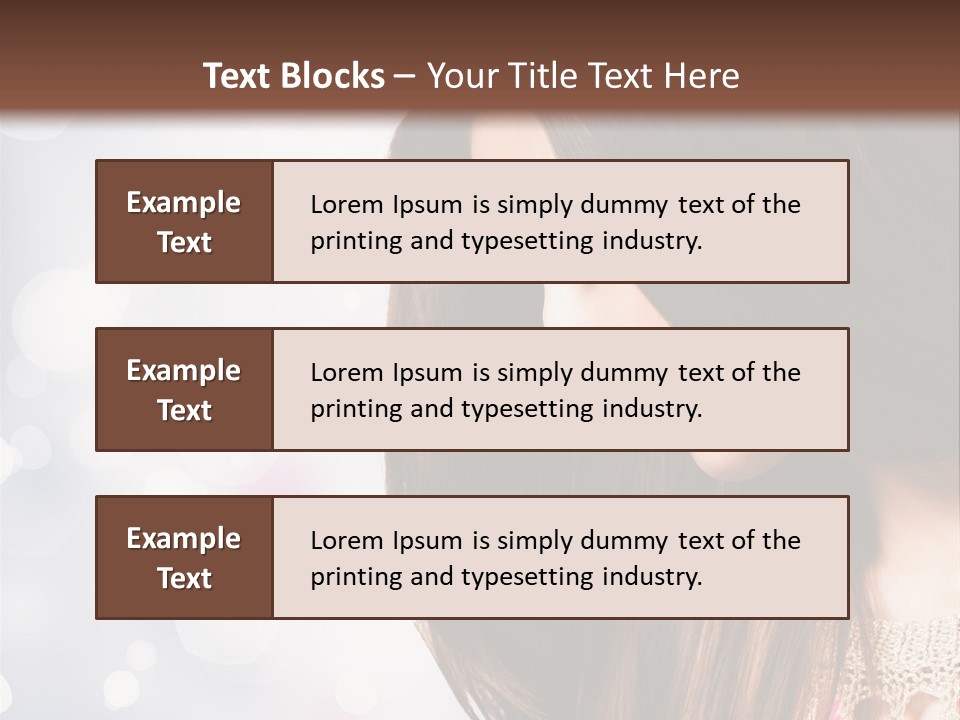 Make Up Junge Frau Sinnlich PowerPoint Template