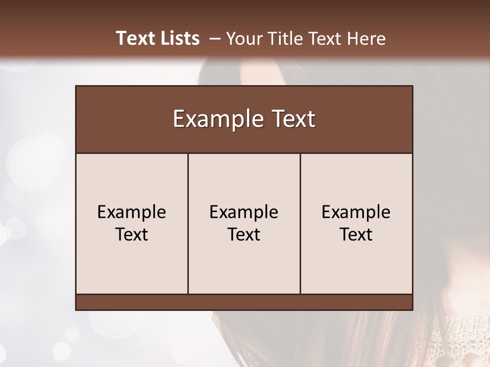 Make Up Junge Frau Sinnlich PowerPoint Template