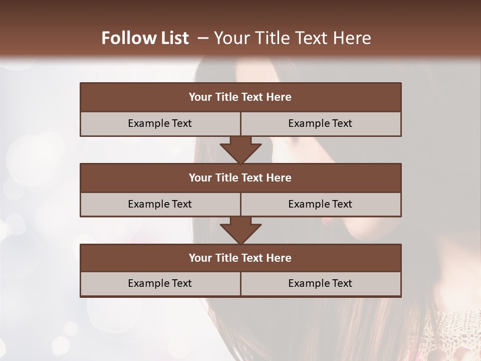 Make Up Junge Frau Sinnlich PowerPoint Template