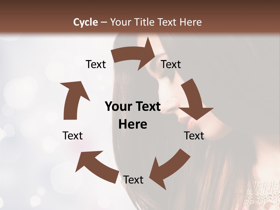 Make Up Junge Frau Sinnlich PowerPoint Template