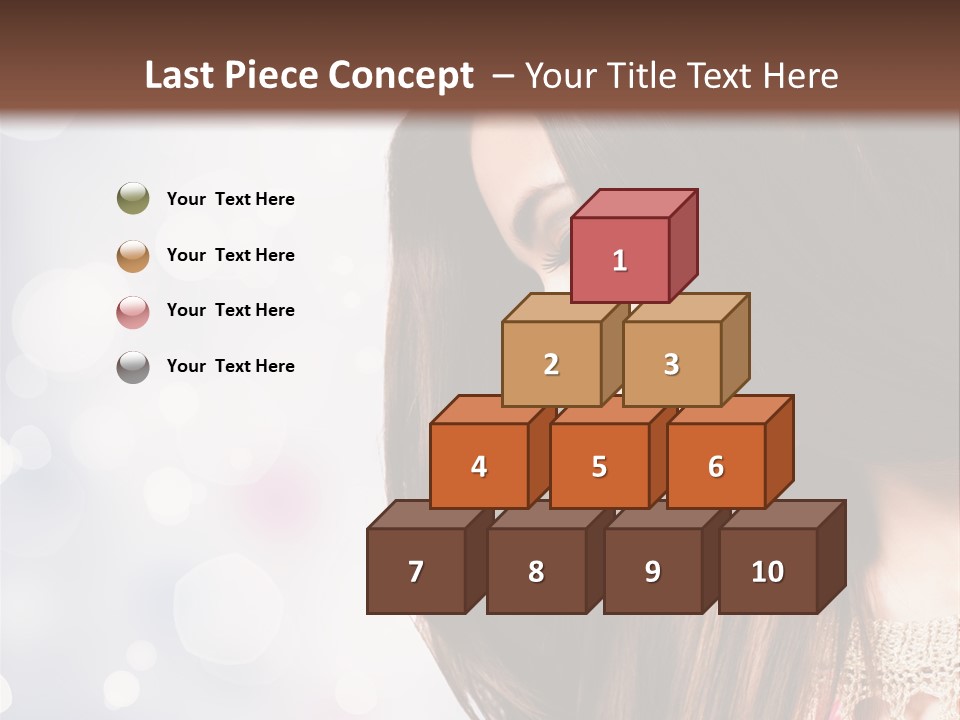 Make Up Junge Frau Sinnlich PowerPoint Template