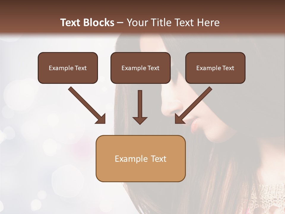 Make Up Junge Frau Sinnlich PowerPoint Template