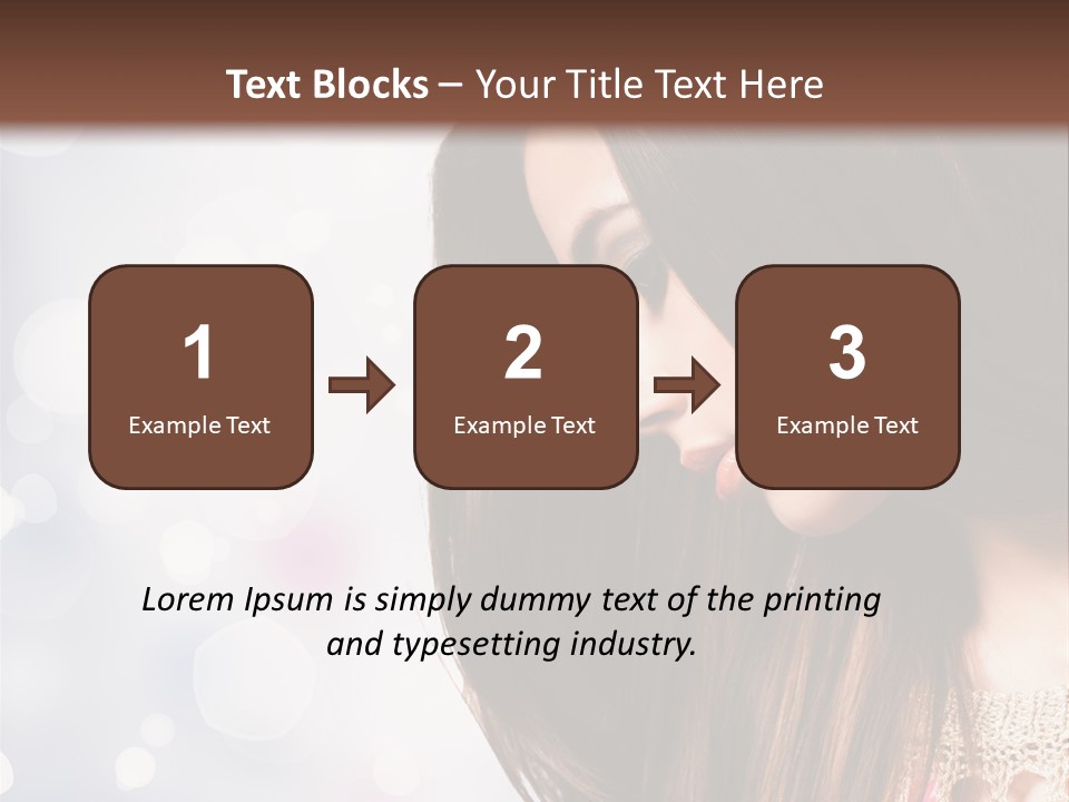 Make Up Junge Frau Sinnlich PowerPoint Template