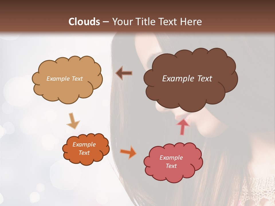 Make Up Junge Frau Sinnlich PowerPoint Template